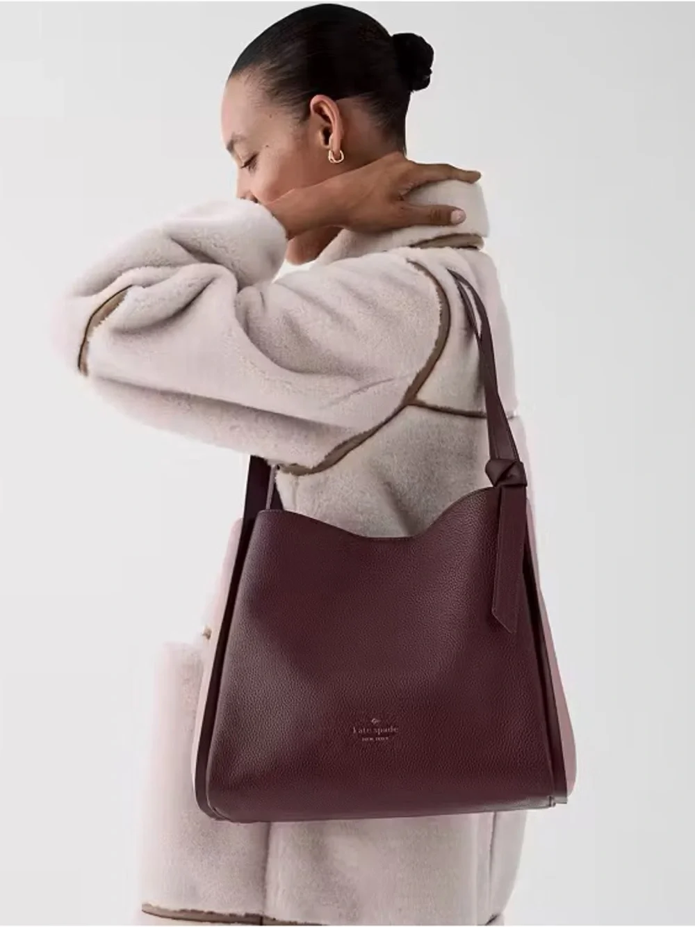 ♠️Kate Spade New York Knott Colorblock Large Carryall Shoulder Bag, Grenache NWT